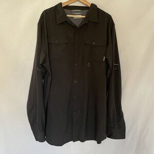 Columbia omni-shade sun protection men's XLT black button down shirt lightweight